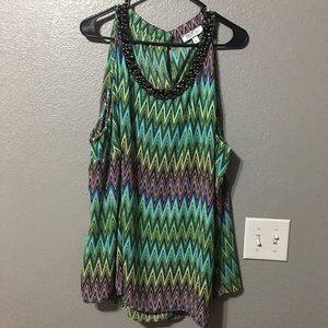 Jennifer Lopez Green/Purple Top